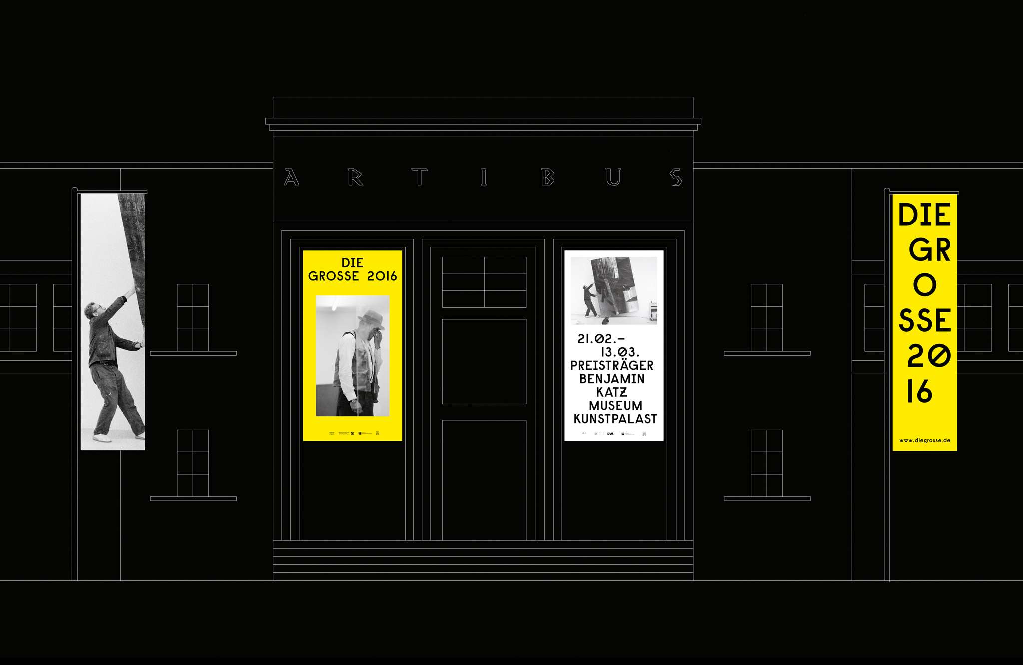 schematische Darstellung der Kommunikation an der Fassade / schematic representation of the communication on the facade