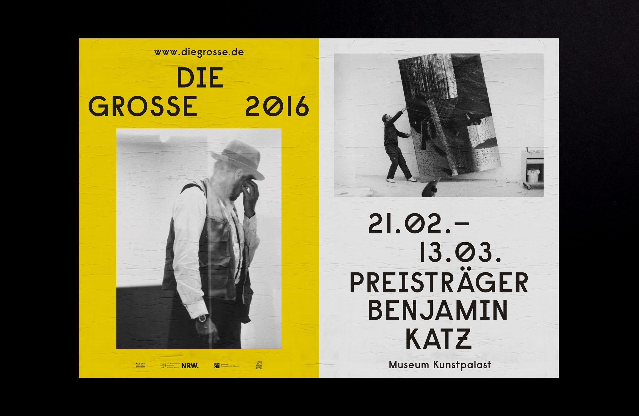 18/1 Ausstellungsplakat optisch in der Mitte geteilt / 18/1 exhibition poster visually divided in the middle