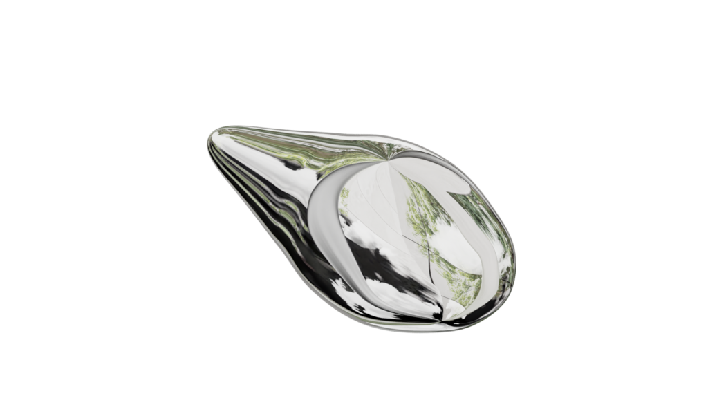 Ellipsenf&ouml;rmiges Chrome-Visual mit spiegelnden Texturen / Ellipse chrome cisual with mirroring textures