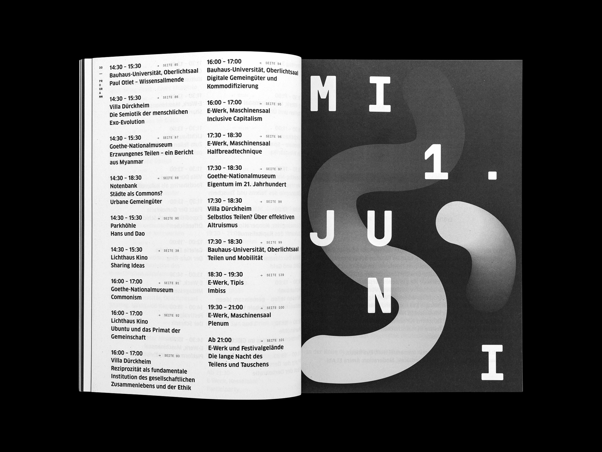 Typografische Doppelseite mit Keyvisual / Typographic double page with key visual