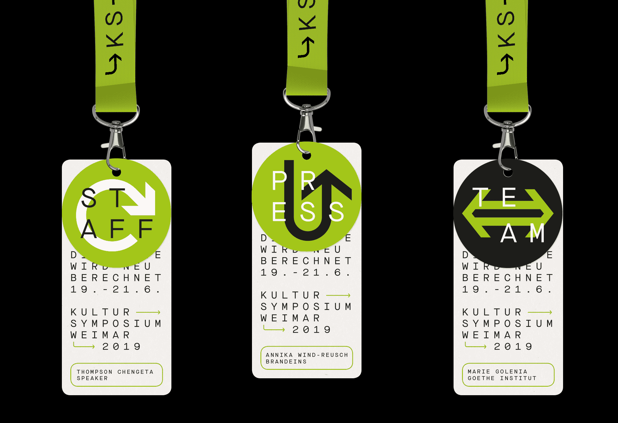 Lanyard mit Logo und Pfeil Key Visual / Lanyard with logo and arrow key visual