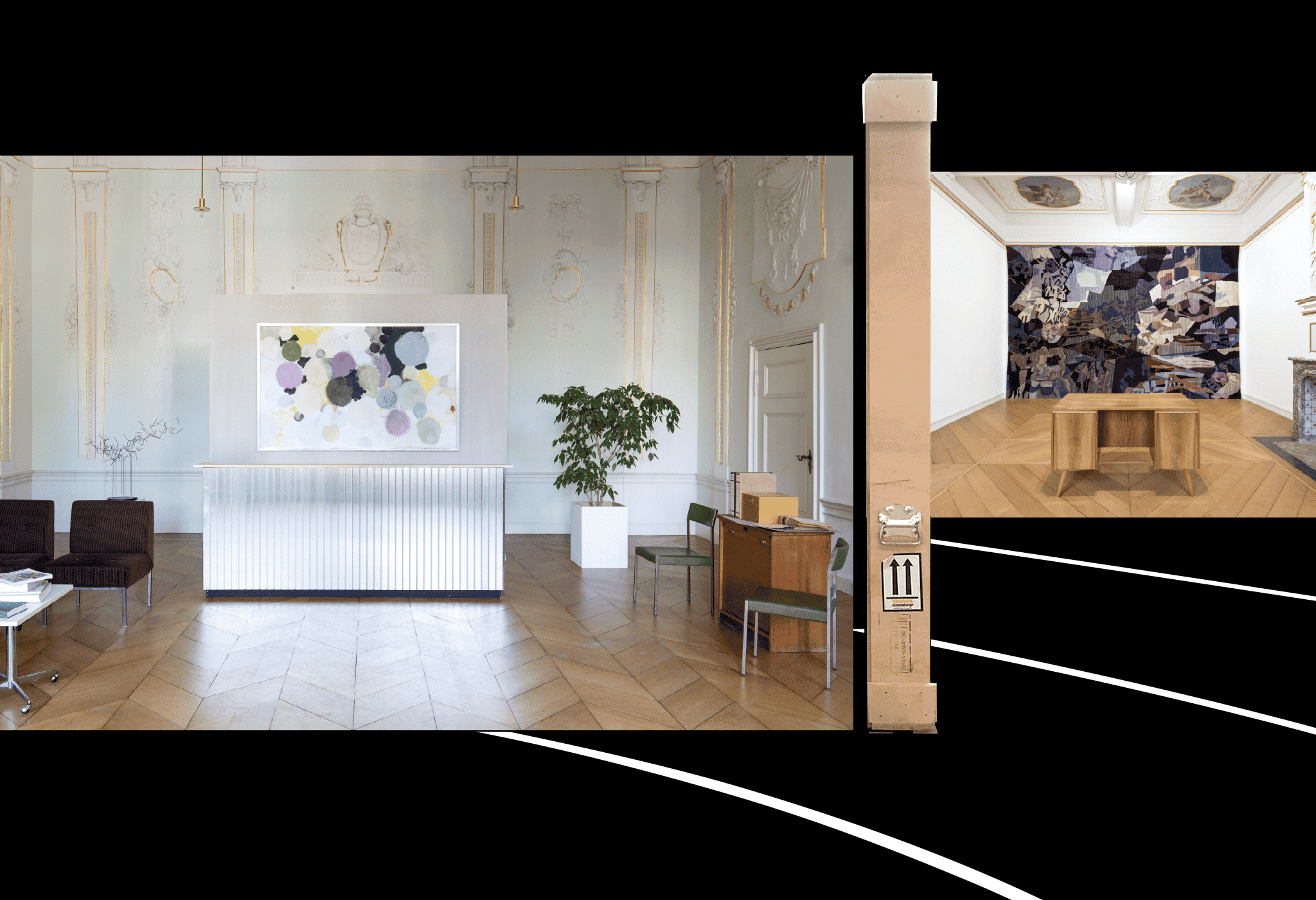 Tapezierte Kunsttransportkisten / Art transport boxes with wallpaper