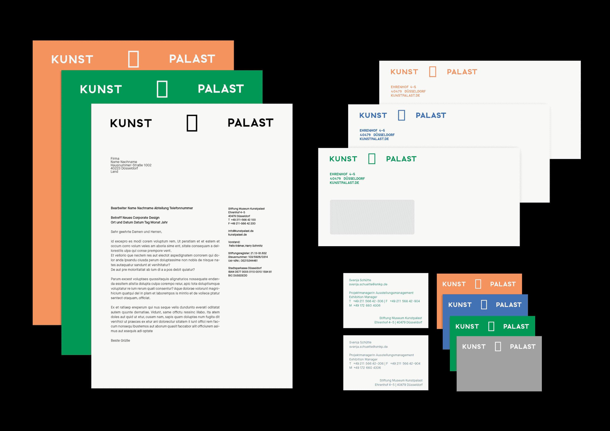 Gesch&auml;ftsausstattung mit Briefbogen und Visitenkarte / letterhead and business cards