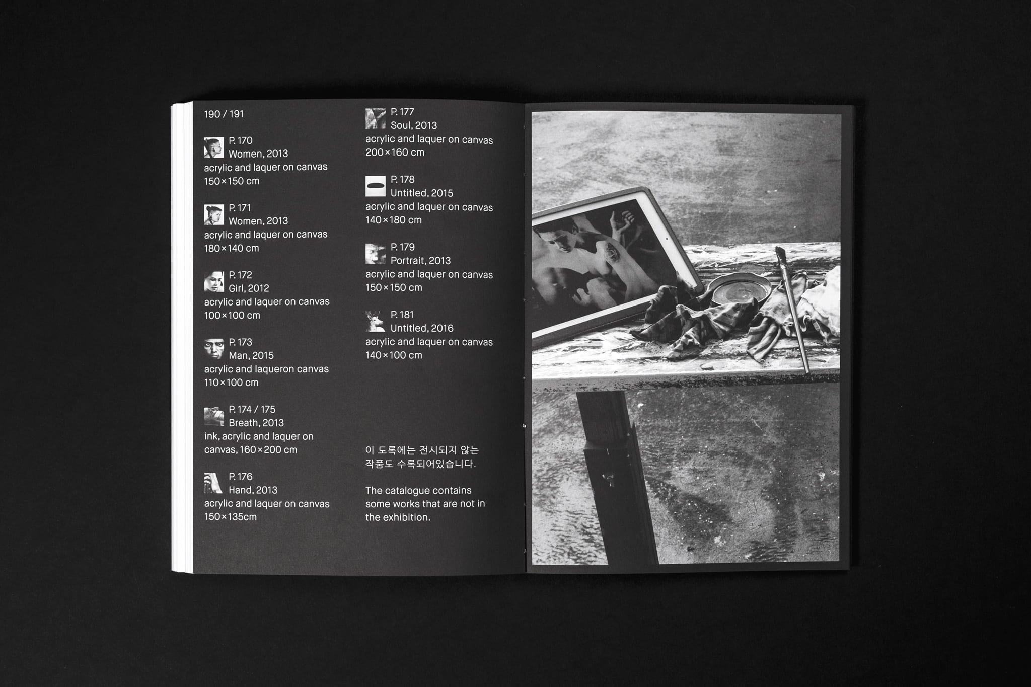 Bilderindex wei&szlig;e Schrift auf Schwarz / Image index white font on black