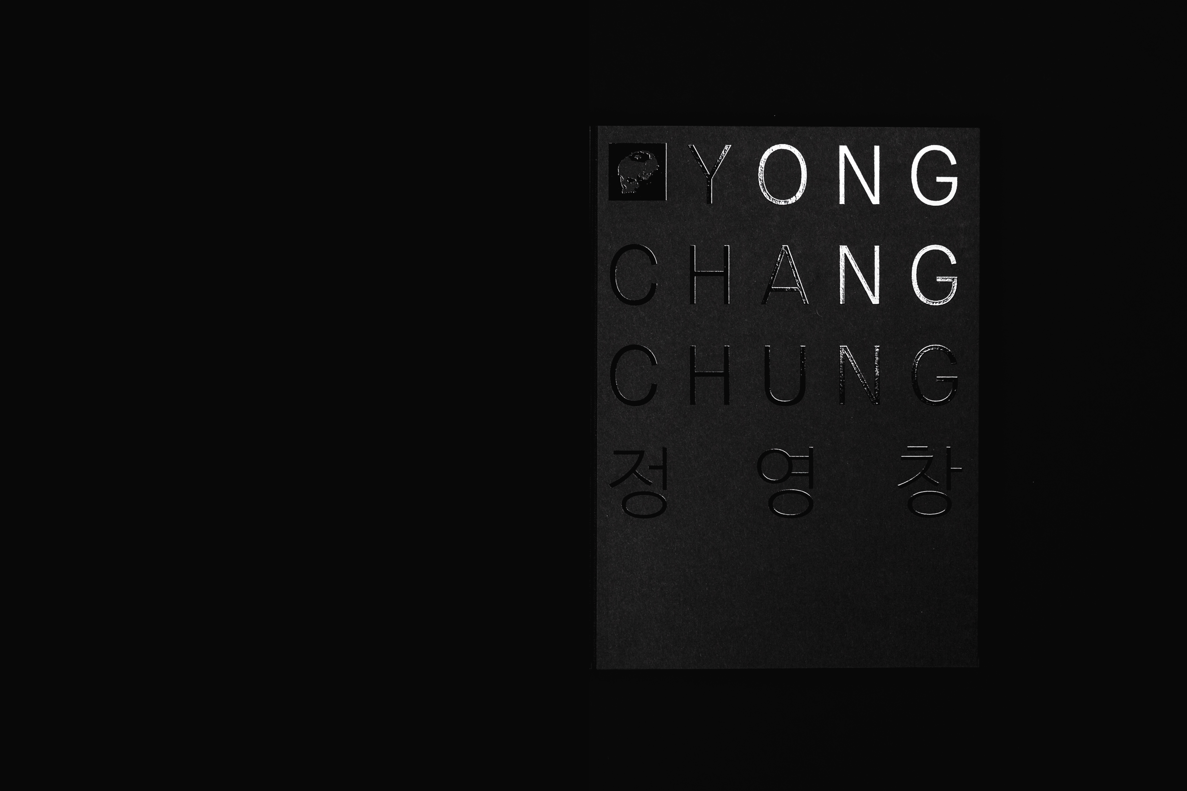 Schwarzer Titel mit partieller Lackierung / Black title with partial varnish