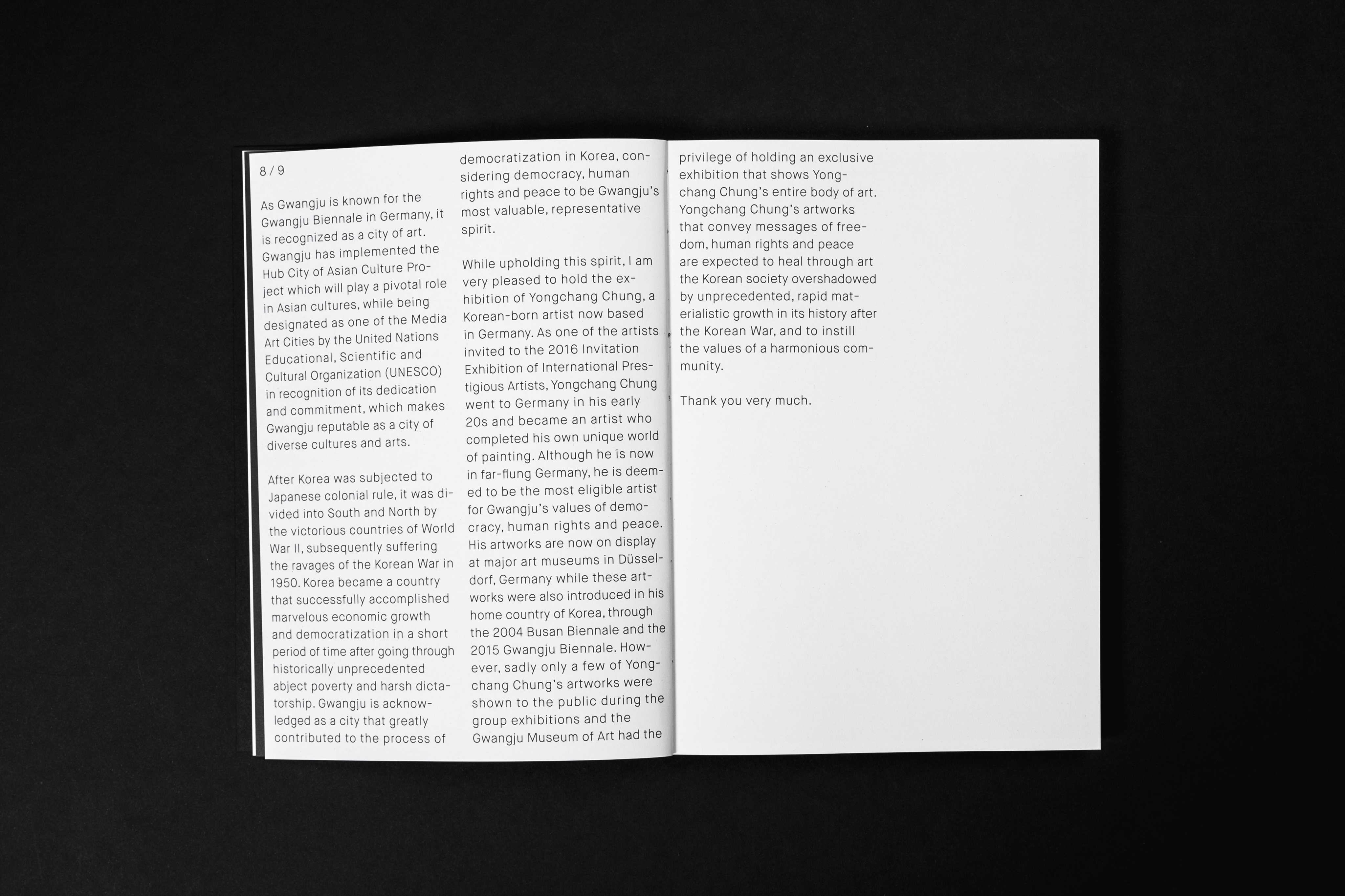 Kapitelende mit 3 Spalten Text / End of chapter with 3 columns of text