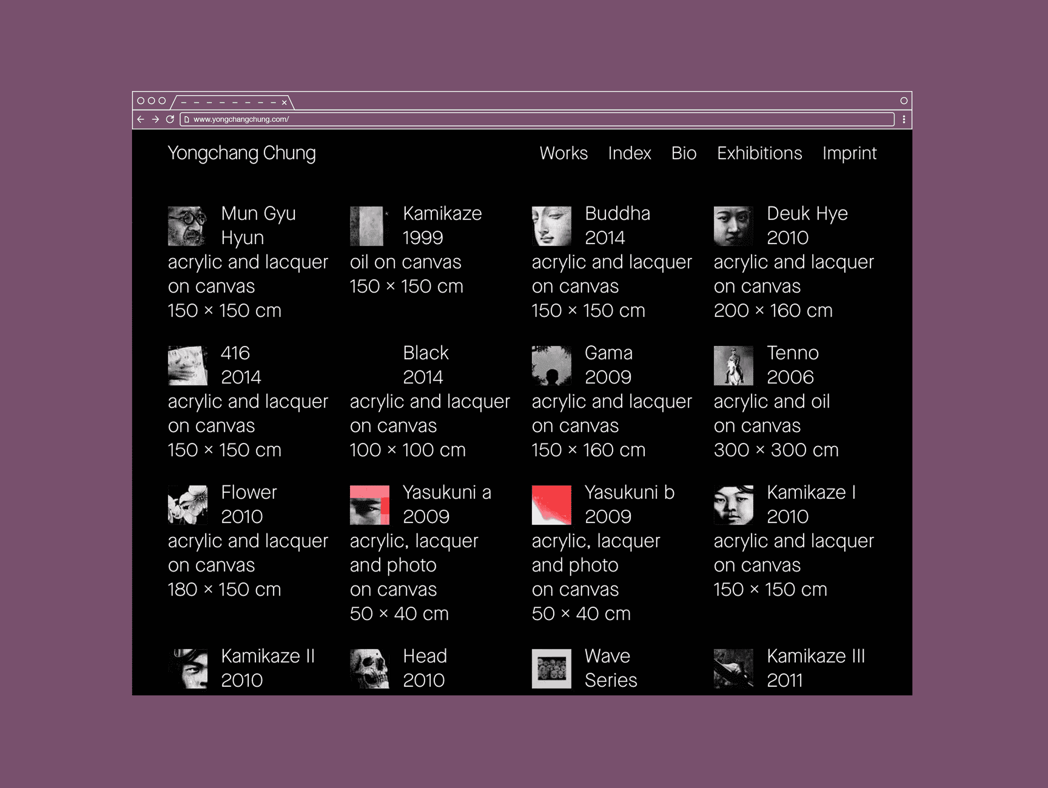 Grafisches Browserfenster mit Bildindex / Graphical browser with image index