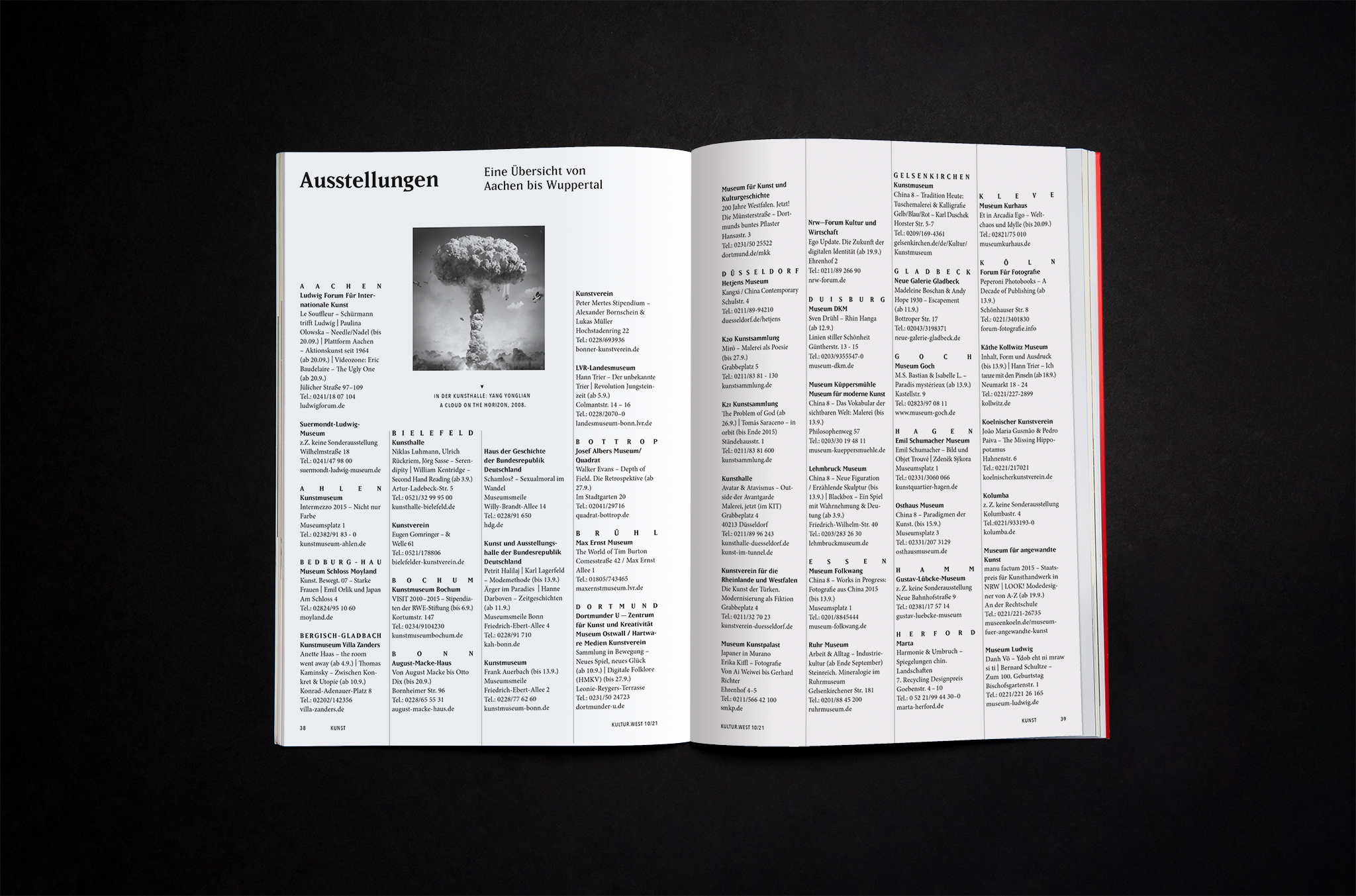 Detailliertes Layout Museen&uuml;bersicht / Detailed layout museum overview