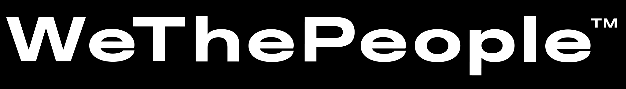 wei&szlig;e "we the people" Schrift auf schwarzem Grund / white "we the people" font on black background