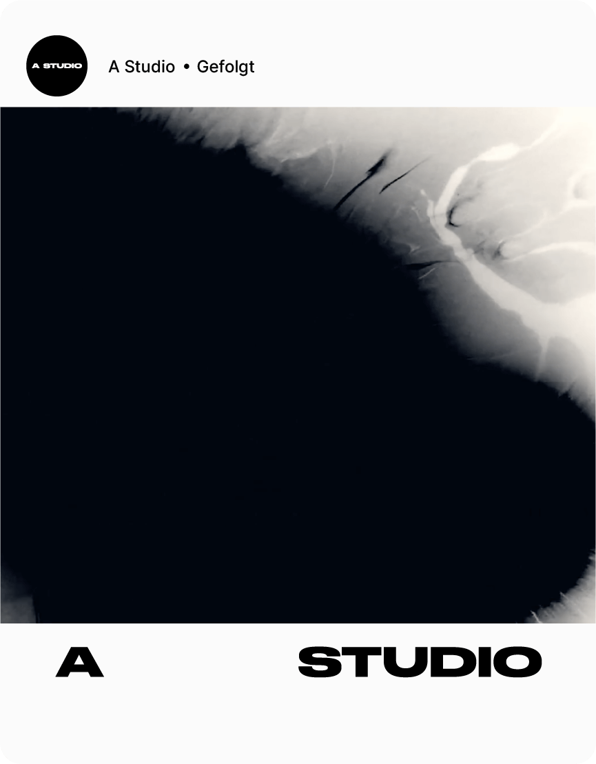 Instagram Post mit abstraktem Bild und Wortmarke / Instagram post with abstract image and word mark