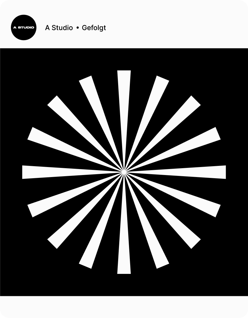 wei&szlig;es piktografisch, kreisf&ouml;rmiges Visual auf schwarzem Grund / white pictographic, circular visual on black background