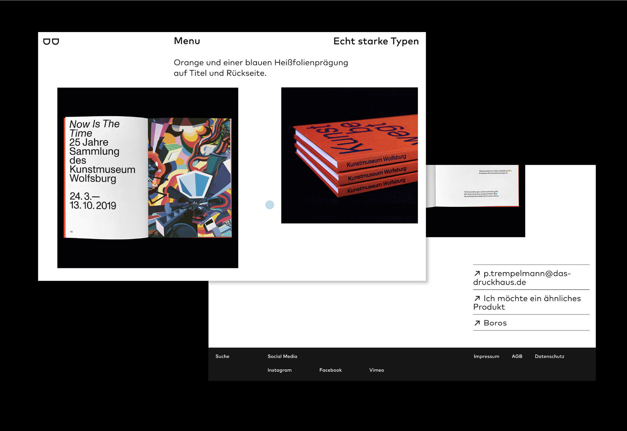 Desktop Layout Websiteansicht gestaffelt / Desktop layout website view staggered