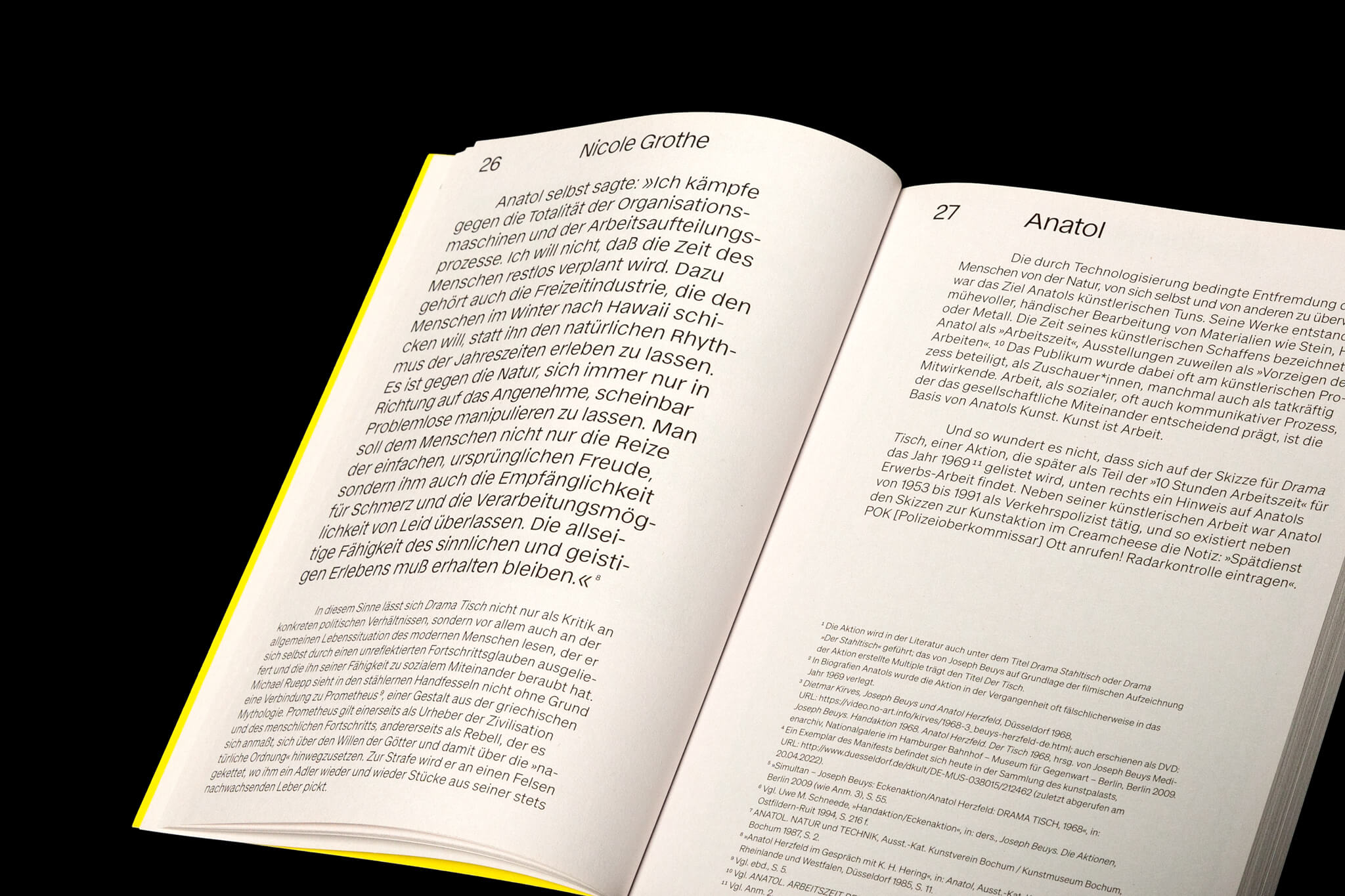 Detail verschiedener Schriftgr&ouml;&szlig;en im Layout / Detail of different font sizes in the layout