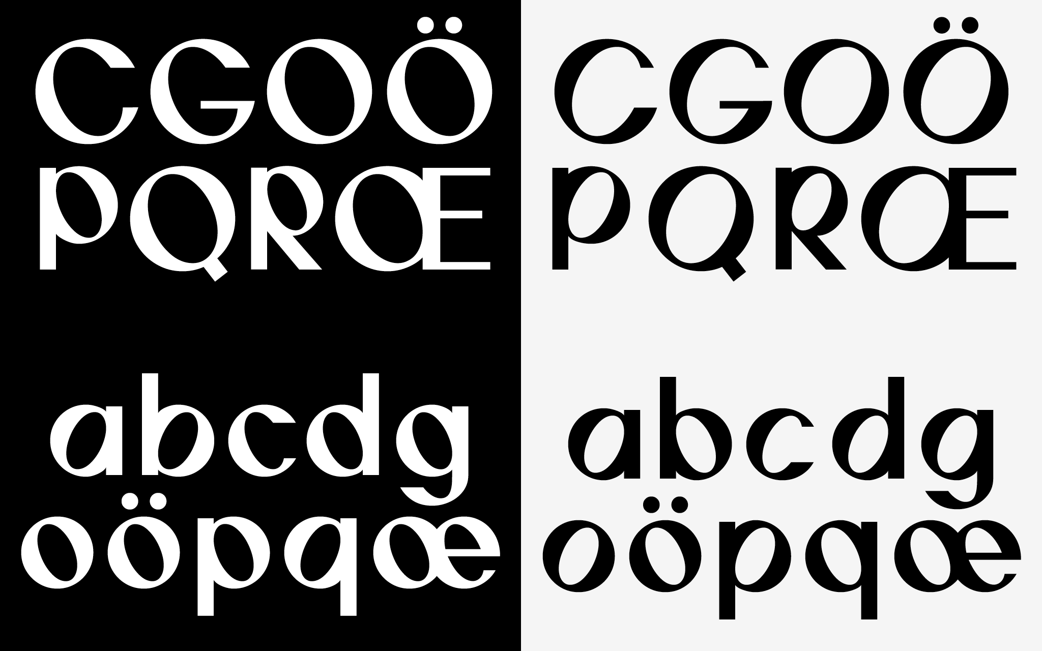 Unterschiede der Buchstabenalternativen / Differences of the letter alternatives