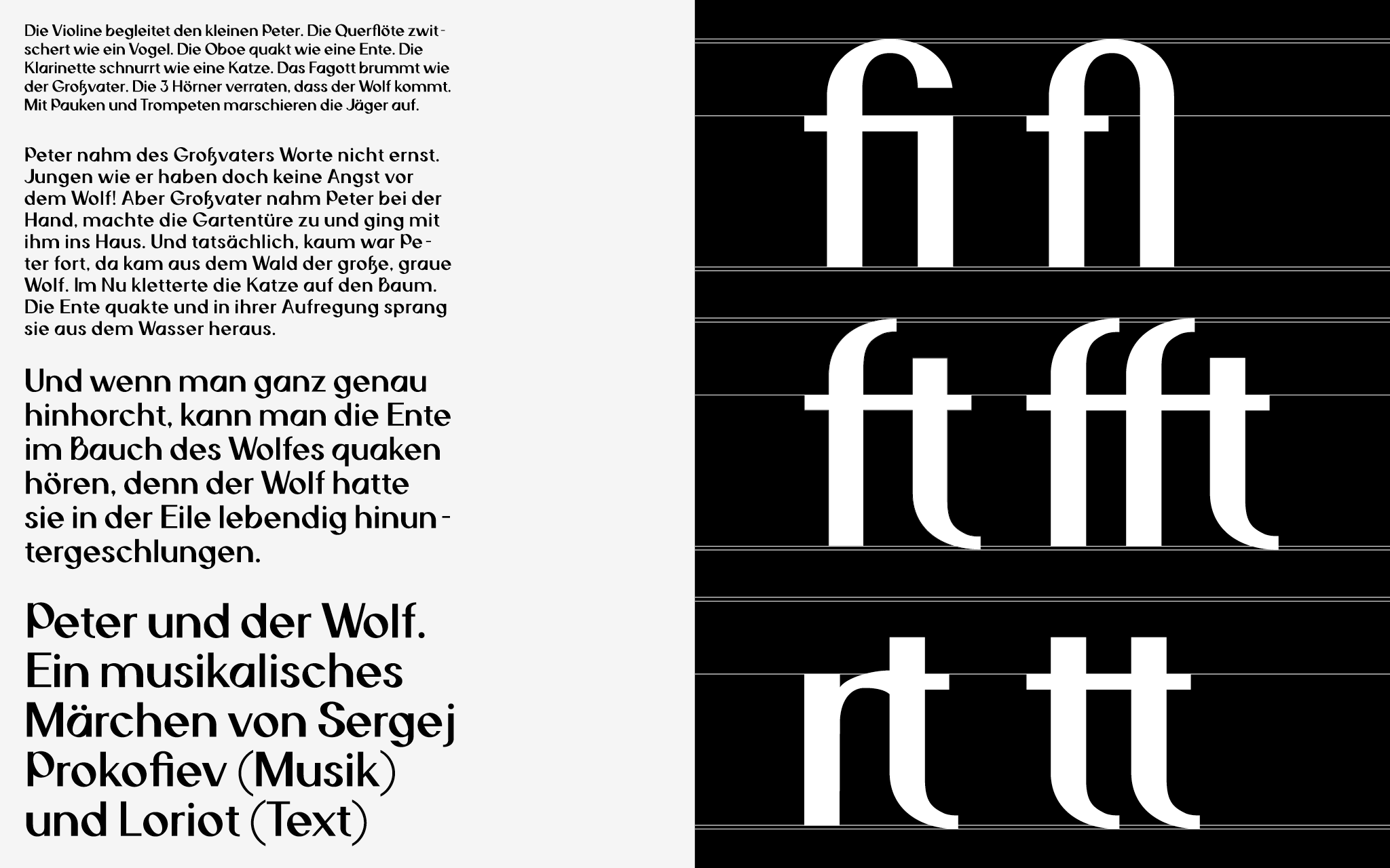 Layout mit Ligaturen / Layout with ligatures