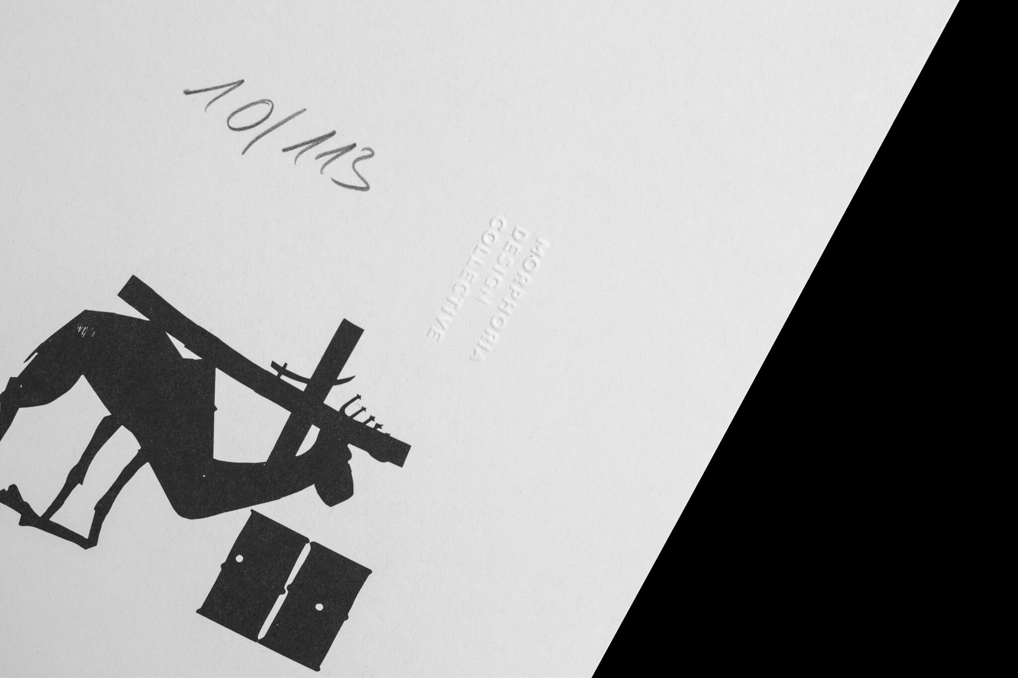 gez&auml;hlte Edition Stempel mit Letterpress / counted edition stamp with letterpress