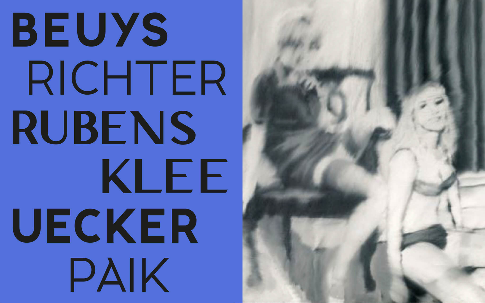 Blaues Schriftmuster und Frauen auf Foto / Blue writing pattern and women on photograph