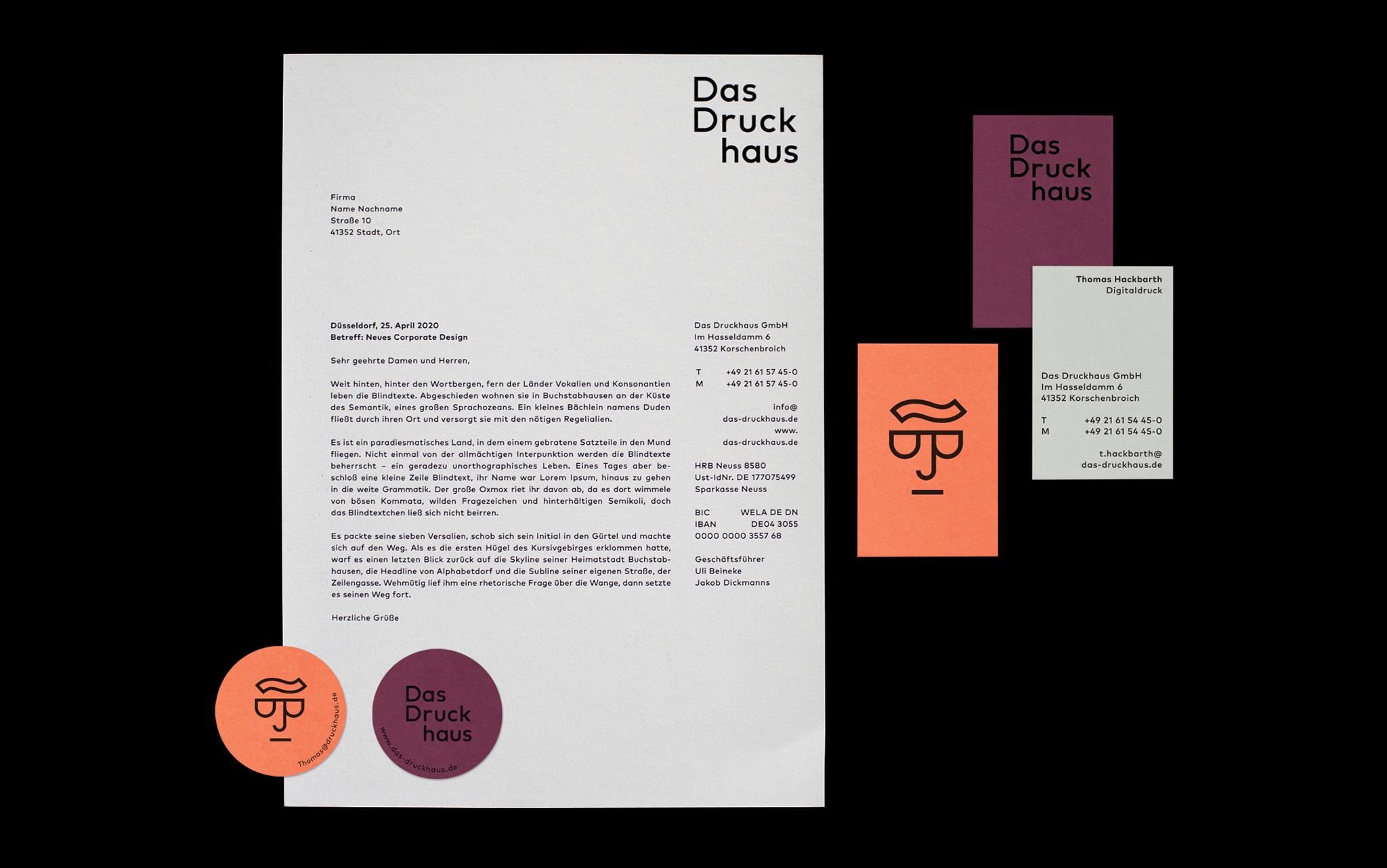 Geschäftsausstattung Briefbogen und Visitenkarte / Business stationery letterhead and business card