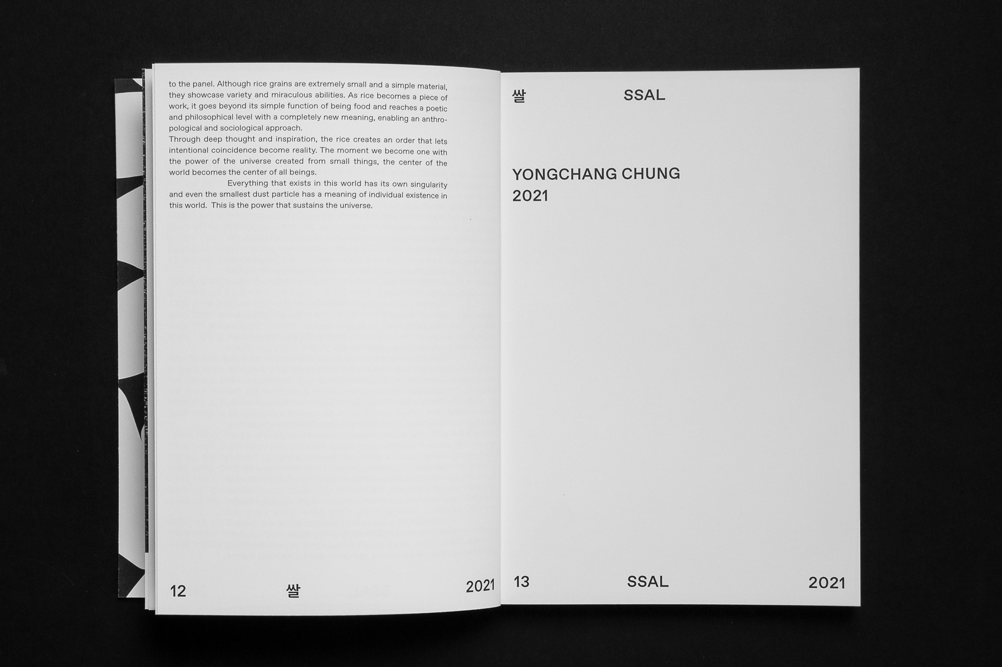 Layout Kapitelstart mit viel Wei&szlig;raum / Layout chapter start with a lot of white space